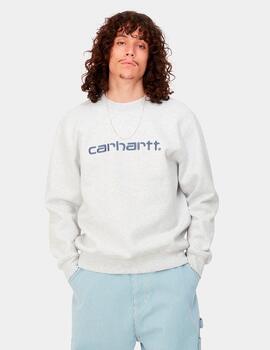 Sudadera CARHARTT SWEAT - Ash Heather/Liberty