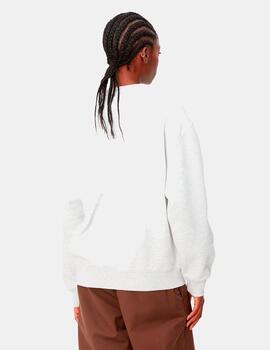 Sudadera W' CARHARTT SWEAT - Ash Heather/Cassis