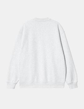 Sudadera W' CARHARTT SWEAT - Ash Heather/Cassis