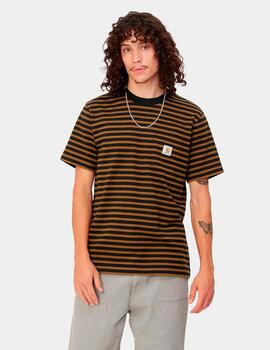 Camiseta CARHARTT SEIDLER POCKET - Deep H Brown/Black