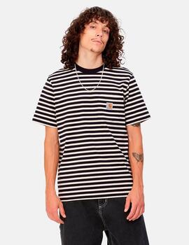 Camiseta CARHARTT SEIDLER POCKET - Salt/Black