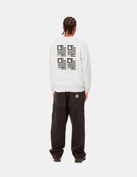 Sudadera STAMP STATE - Ash Heather/Black