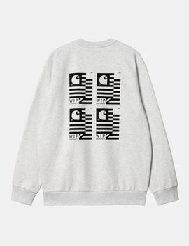Sudadera STAMP STATE - Ash Heather/Black