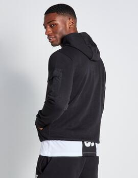Sudadera 11 DEGREES Capucha WOVEN POCKET - Black