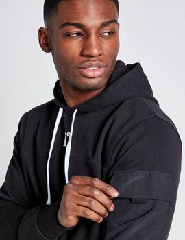 Sudadera 11 DEGREES Capucha WOVEN POCKET - Black
