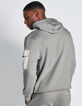 Sudadera 11 DEGREES Capucha WOVEN POCKET - Vapour Grey