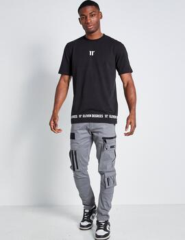 Camiseta 11 DEGREES HEM PRINT - Black