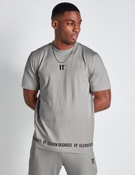 Camiseta 11 DEGREES HEM PRINT - Vapour Grey