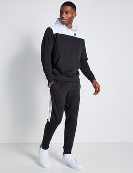Sudadera ELEVEN Capucha TEXT PRINT BLOCK - Black / White