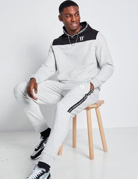 Pantalón ELEVEN TEXT PRINT BLOCK - Grey Marl / Black