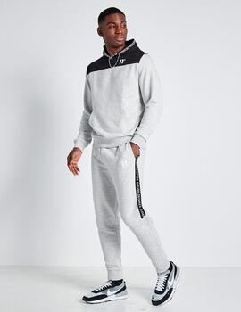 Pantalón ELEVEN TEXT PRINT BLOCK - Grey Marl / Black