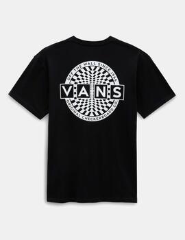 Camiseta VANS WARPED CHECKERBOARD LOGO- Black