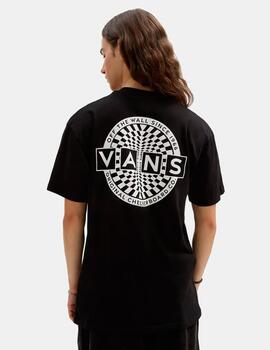 Camiseta VANS WARPED CHECKERBOARD LOGO- Black