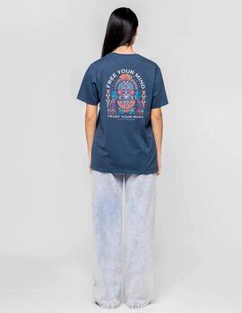 Camiseta KAOTIKO WASHED FREE YOUR MIND - Navy
