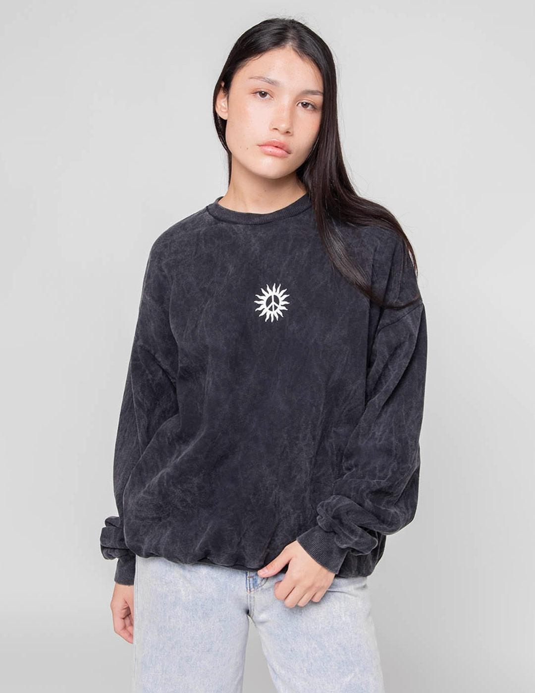 Sudadera Crew KAOTIKO WASHED CELESTIAL DISORDER - Black