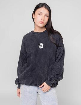 Sudadera Crew KAOTIKO WASHED CELESTIAL DISORDER - Black