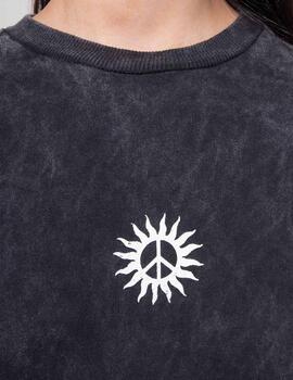 Sudadera Crew KAOTIKO WASHED CELESTIAL DISORDER - Black