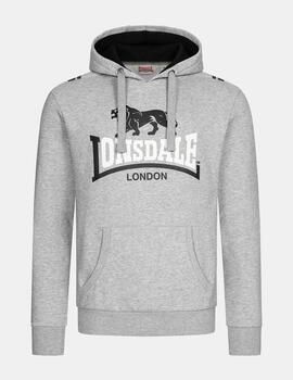 Sudadera Capucha LONSDALE ULLAPOOL - Marl Grey/Black/White