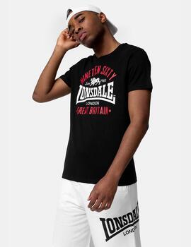 Camiseta LONSDALE KILCHOAN - Black/Red/White