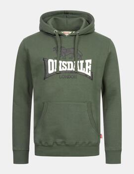 Sudadera Capucha LONSDALE THURNING - Olive/Black/White