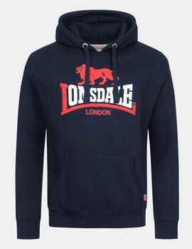 Sudadera Capucha LONSDALE THURNING - Navy/Red/White