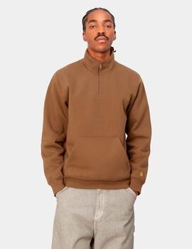 Sudadera CARHARTT CHASE NECK ZIP - Tamarind/Gold