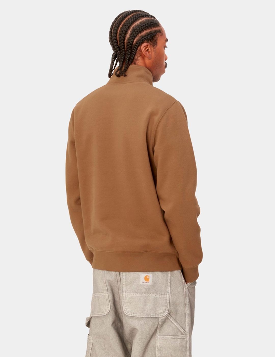 Sudadera CARHARTT CHASE NECK ZIP - Tamarind/Gold