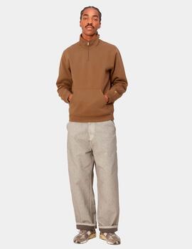 Sudadera CARHARTT CHASE NECK ZIP - Tamarind/Gold