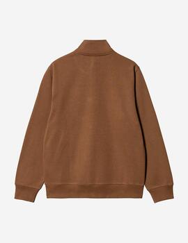 Sudadera CARHARTT CHASE NECK ZIP - Tamarind/Gold