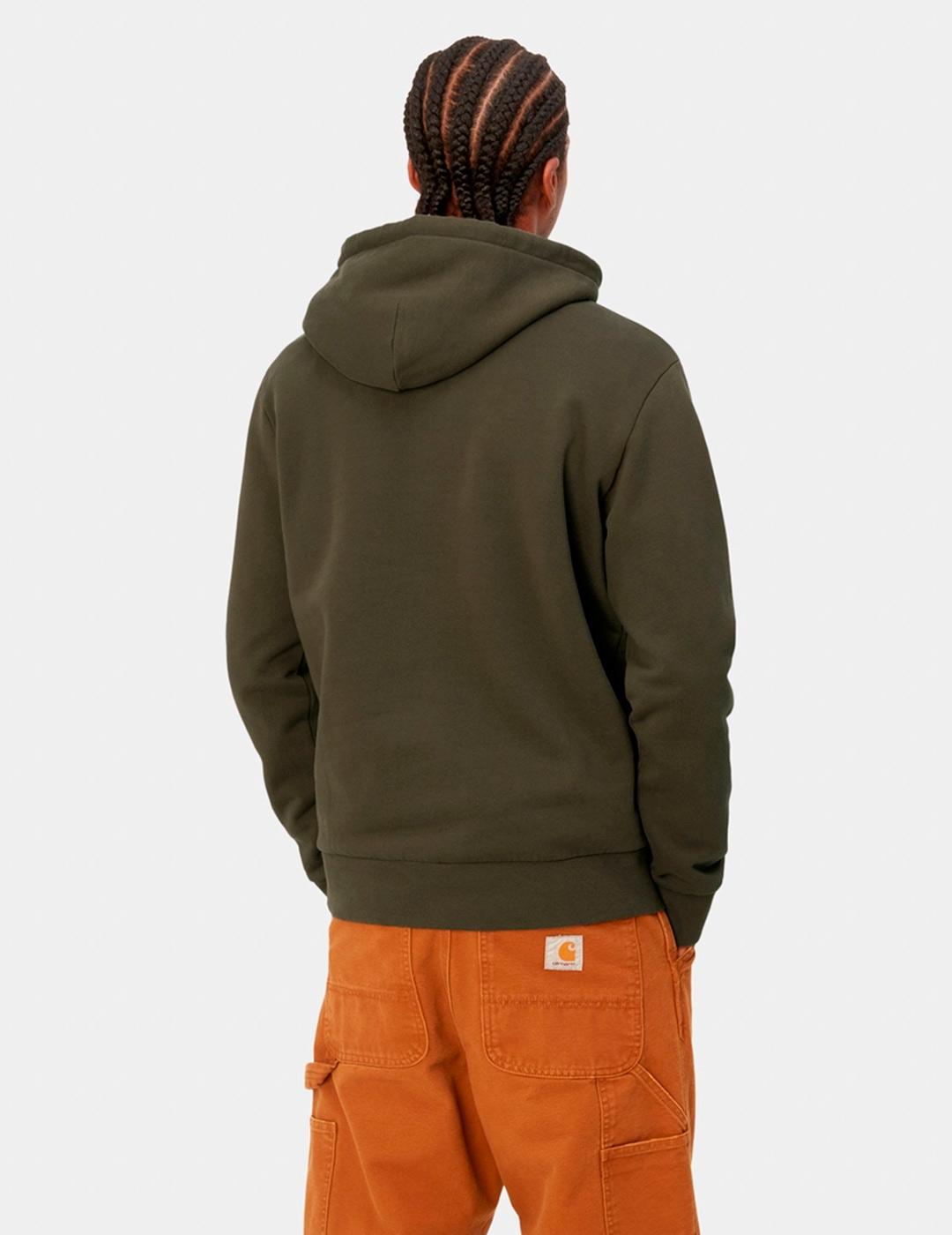 Sudadera Capucha CARHARTT SCRIPT EMBROIDERY - Cypress/Black