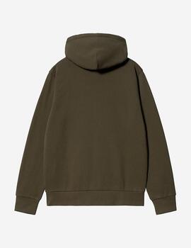 Sudadera Capucha CARHARTT SCRIPT EMBROIDERY - Cypress/Black