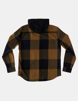 Camisa DC SHOES RUCKUS HOODED - Green/Black/Green