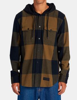 Camisa DC SHOES RUCKUS HOODED - Green/Black/Green