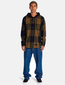 Camisa DC SHOES RUCKUS HOODED - Green/Black/Green