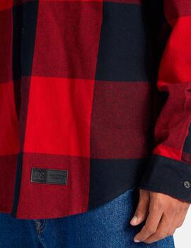 Camisa DC SHOES RUCKUS HOODED - Red/Black/Red