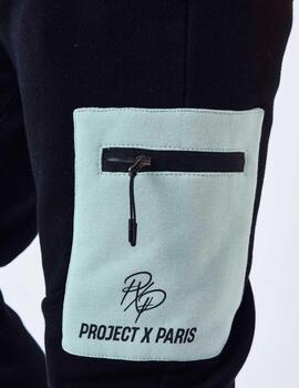 Pantalón Chándal PROJECT x PARIS 2344043 - Black/Lihgt Green