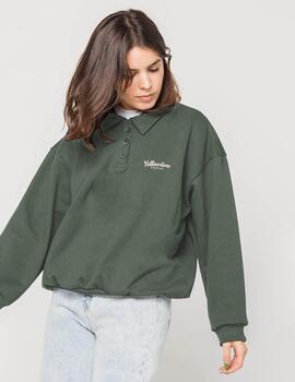 Sudadera Crew KAOTIKO BEAR YELLOWSTONE - Old Green