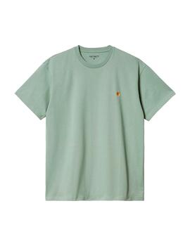 Camiseta CARHARTT CHASE - Glassy Teal/Gold