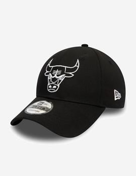 Gorra NEW ERA 940 ESSENTIAL OUTLINE BULLS - Black/White