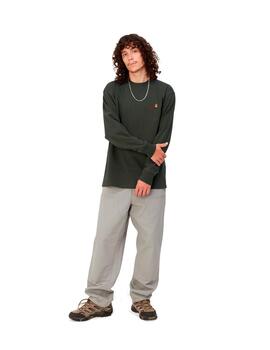 Camiseta Manga Larga CARHARTT AMERICAN SCRIPT - Plant