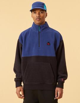 Forro Polar NEW ERA COLOURBLOCK QUARTER ZIP - Black