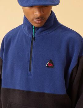 Forro Polar NEW ERA COLOURBLOCK QUARTER ZIP - Black