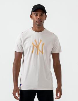 Camiseta NEW ERA TEAM LOGO NEW YORK YANKEES - Stone