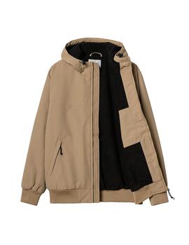 Cazadora CARHARTT HOODED SAIL - Leather/Black