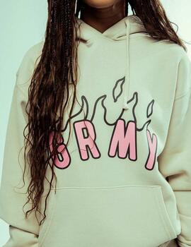 Sudadera Capucha GRIMEY MELTED STONE VINTAGE - Cream