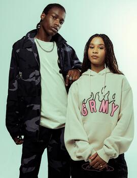Sudadera Capucha GRIMEY MELTED STONE VINTAGE - Cream