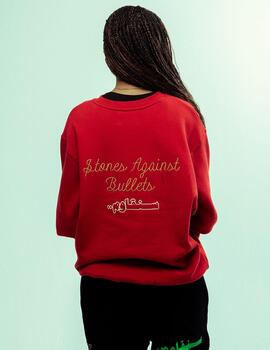 Sudadera Crew GRIMEY NABLUS VINTAGE - Dark Red
