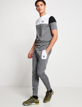 Pantalón 11  CUT AND SEW - Mid Grey Marl / White