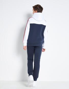 Sudadera Jr 11 COLOUR BLOCK TAPED - Navy / White