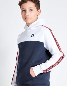 Sudadera Jr 11 COLOUR BLOCK TAPED - Navy / White